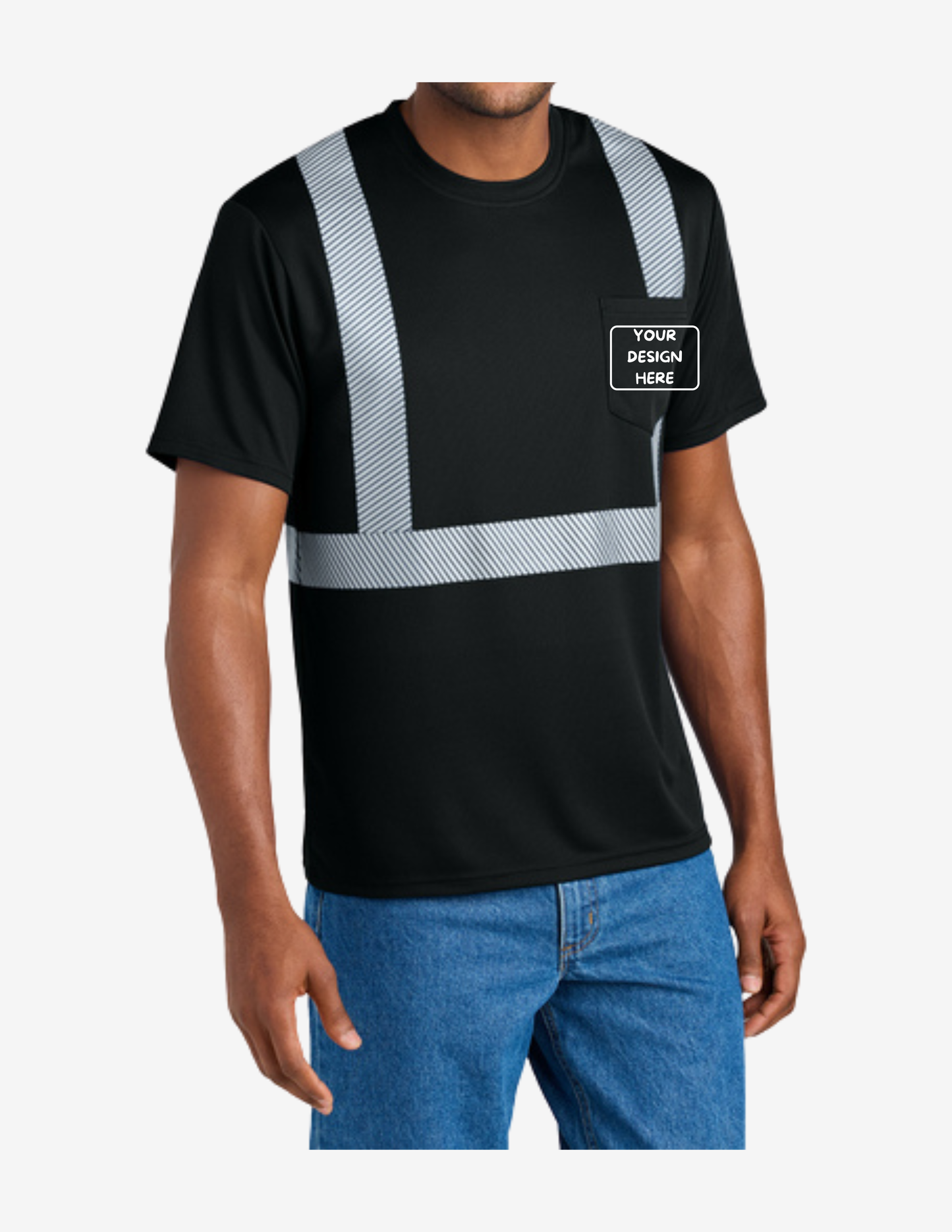 CornerStone Enhanced Visibility Segmented Tape Tee | Custom Embroidery | Pro Goodie Promotion San Diego