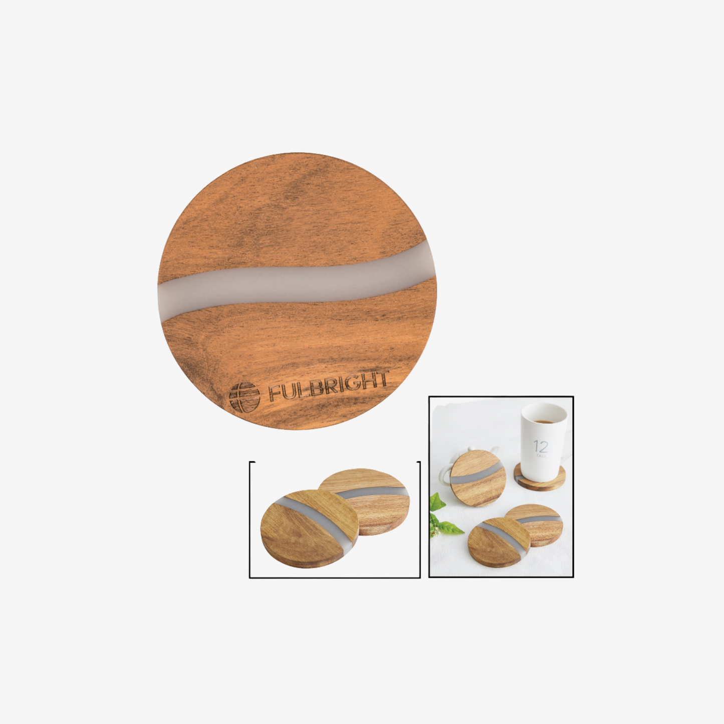 Acacia Wood & Resin Coaster