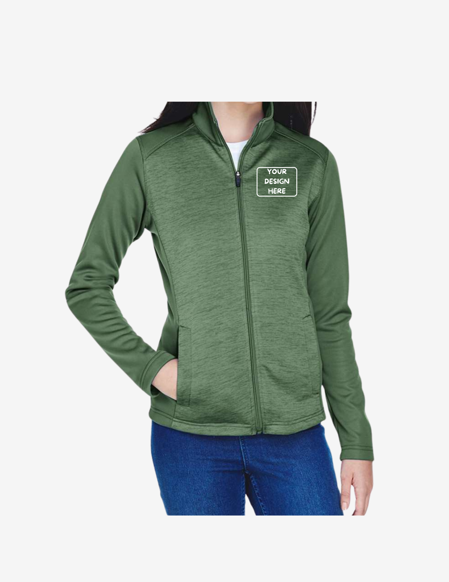 Devon & Jones Women's Newbury Colorblock Fleece Zip Up Jacket