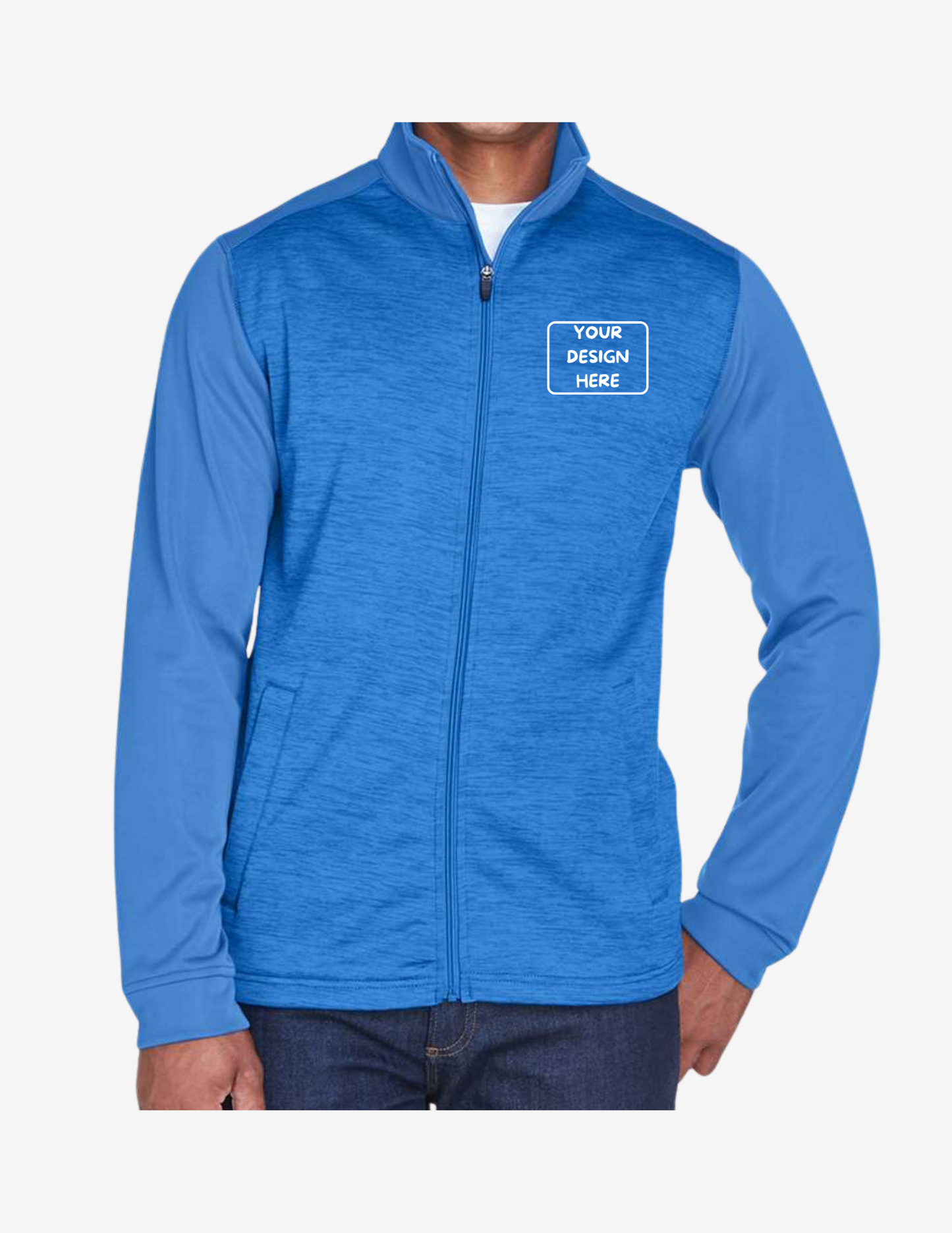 Devon & Jones Men's Newbury Colorblock Fleece Zip Up Jacket