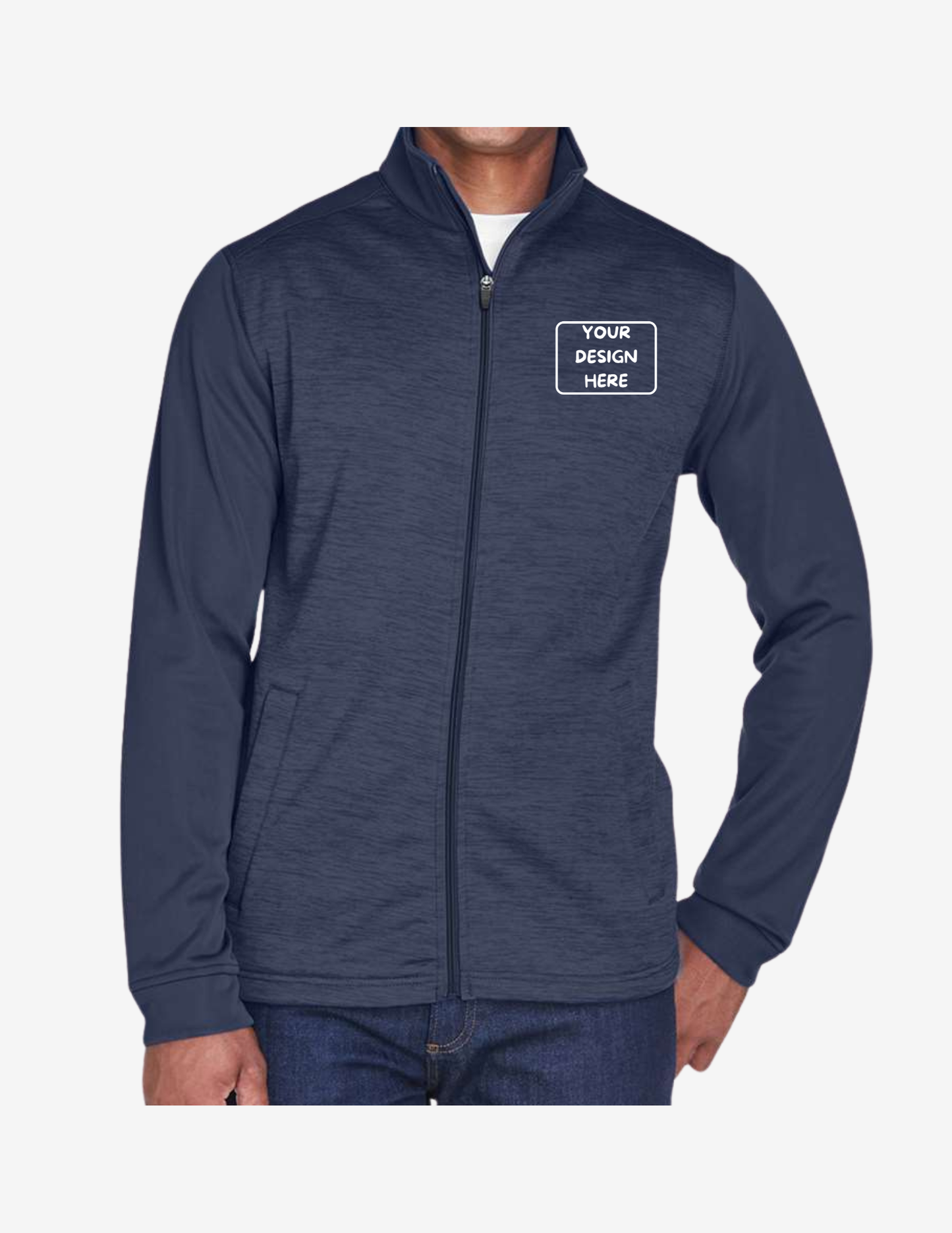 Devon & Jones Men's Newbury Colorblock Fleece Zip Up Jacket