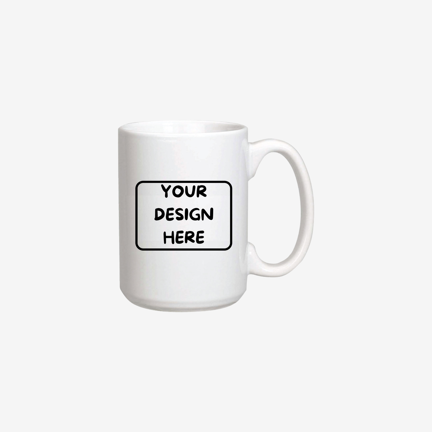 15 oz. Giant White Ceramic Mug