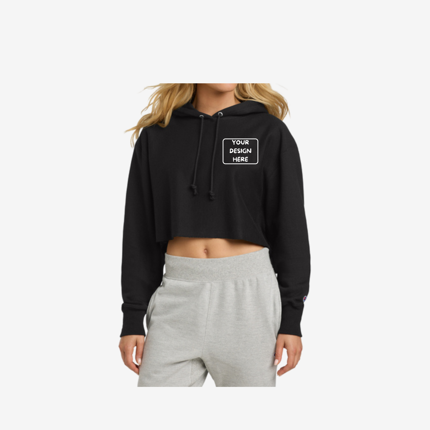 Champion Women’s Reverse Weave Cropped Cut-Off Hooded Sweatshirt