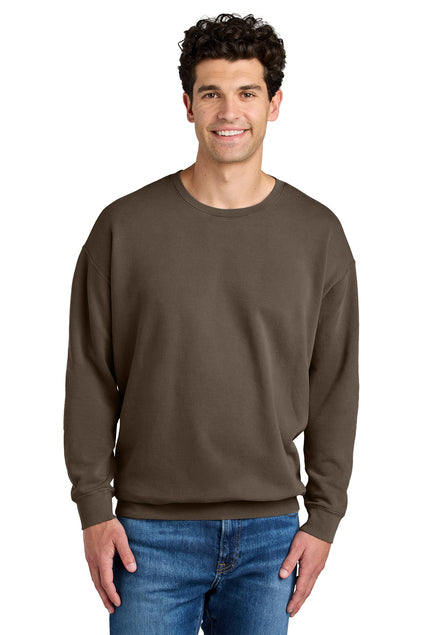 Comfort Colors Lightweight Crewneck Sweatshirt in Espresso – 100 pcs Full Color Custom Printing at Pro Goodie Promotion, Same-Day Printing