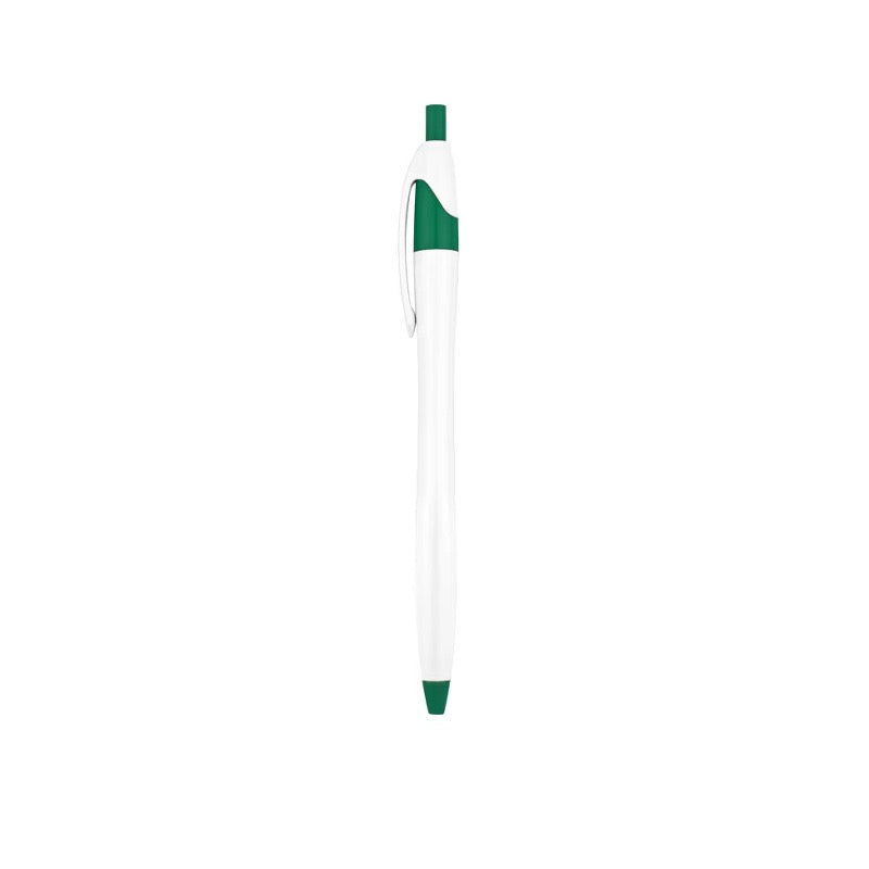 Forest green custom medium ballpoint pen with personalized logo printing