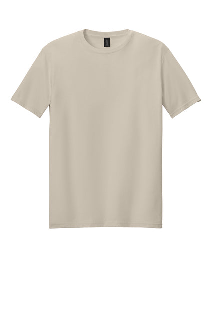 Gildan Softstyle short sleeve adult t-shirt in sand, blank tee for DTF and screen printing, soft ringspun cotton