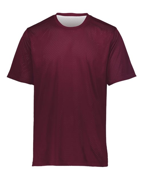 Youth Mesh Reversible Jersey – Augusta 1603 in maroon and white, custom embroidered youth jersey by Pro Goodie Promotion