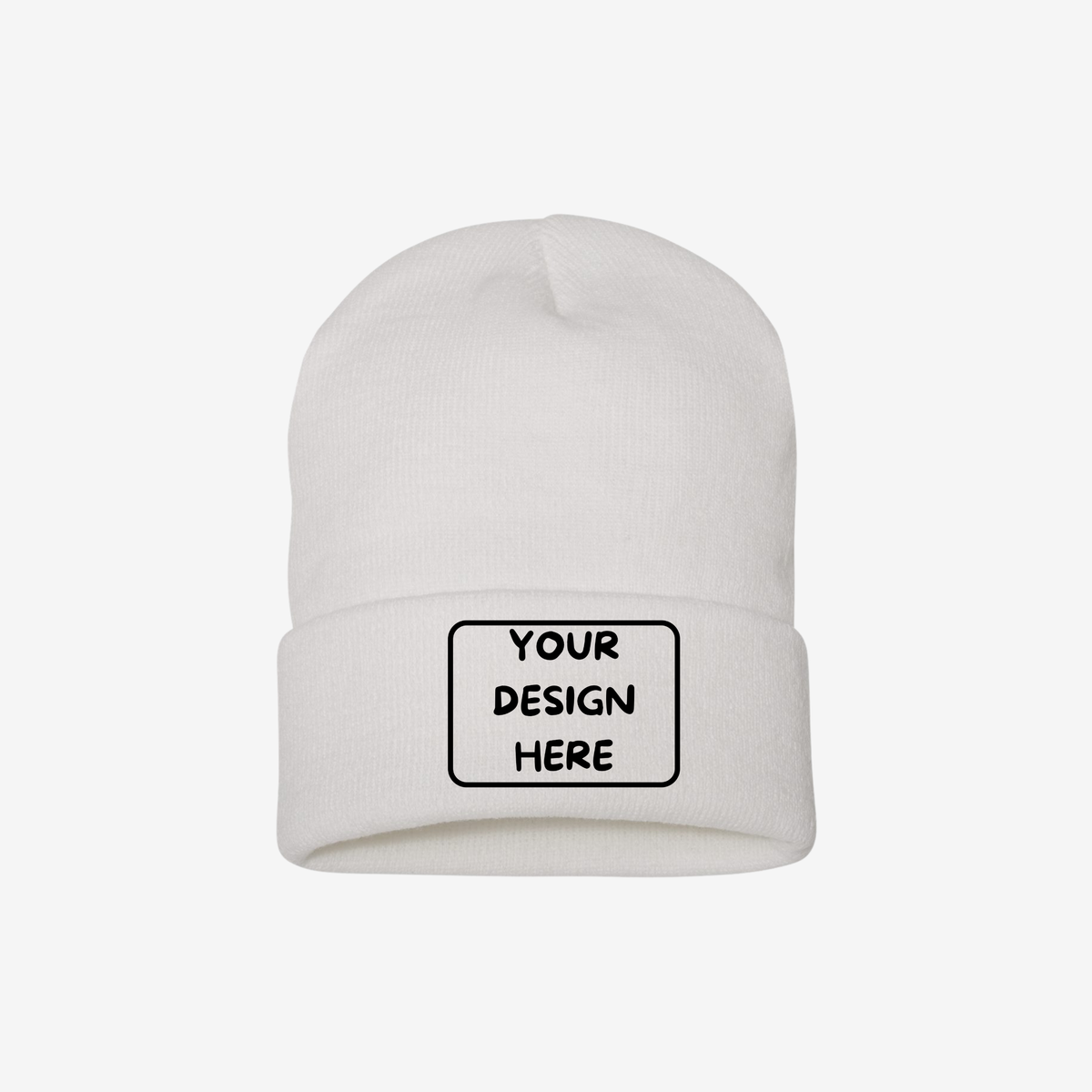 White YP Classics 1501KC cuffed knit beanie