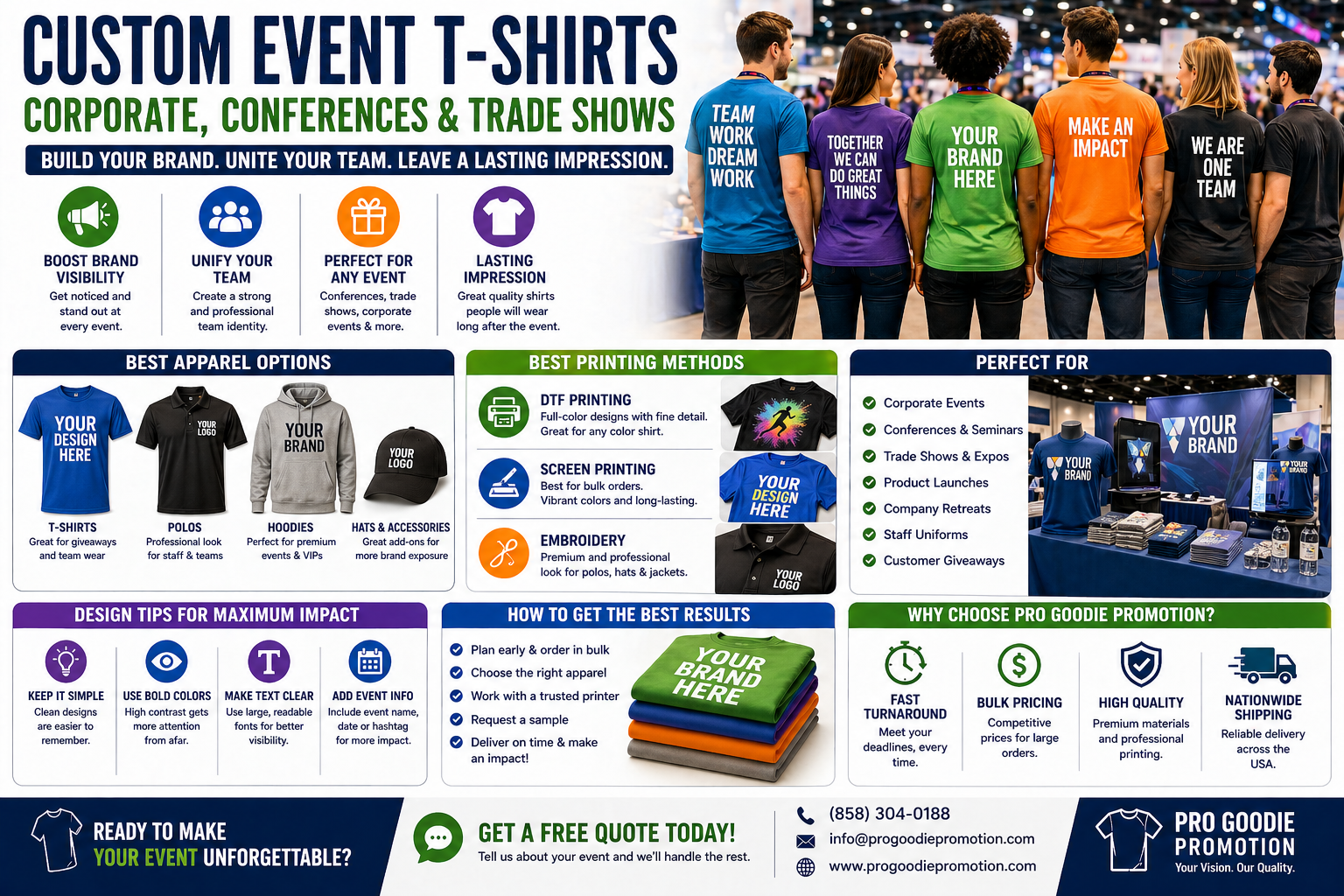Custom Event T-Shirts | Corporate & Trade Show Apparel 2026 – Pro ...