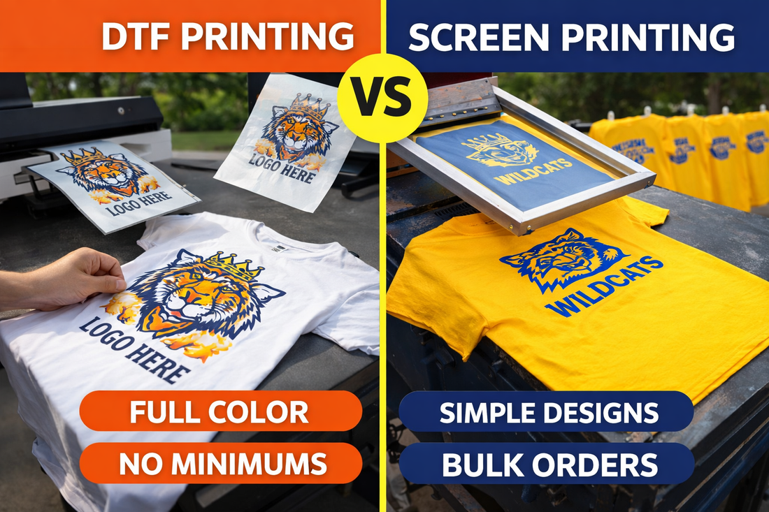 DTF printing vs screen printing custom t shirt comparison