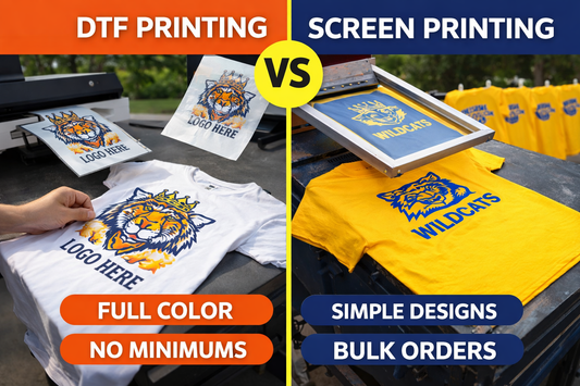 DTF printing vs screen printing custom t shirt comparison