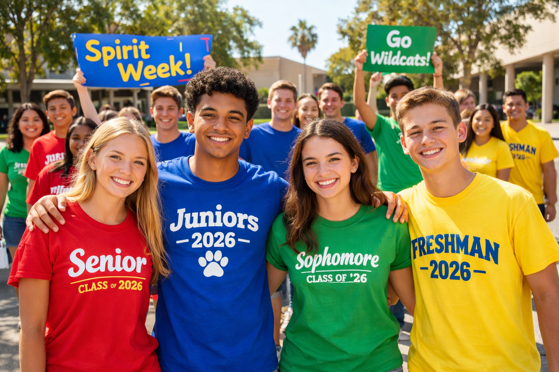 Custom Shirts for School Spirit Weeks: What to Order & When to Order