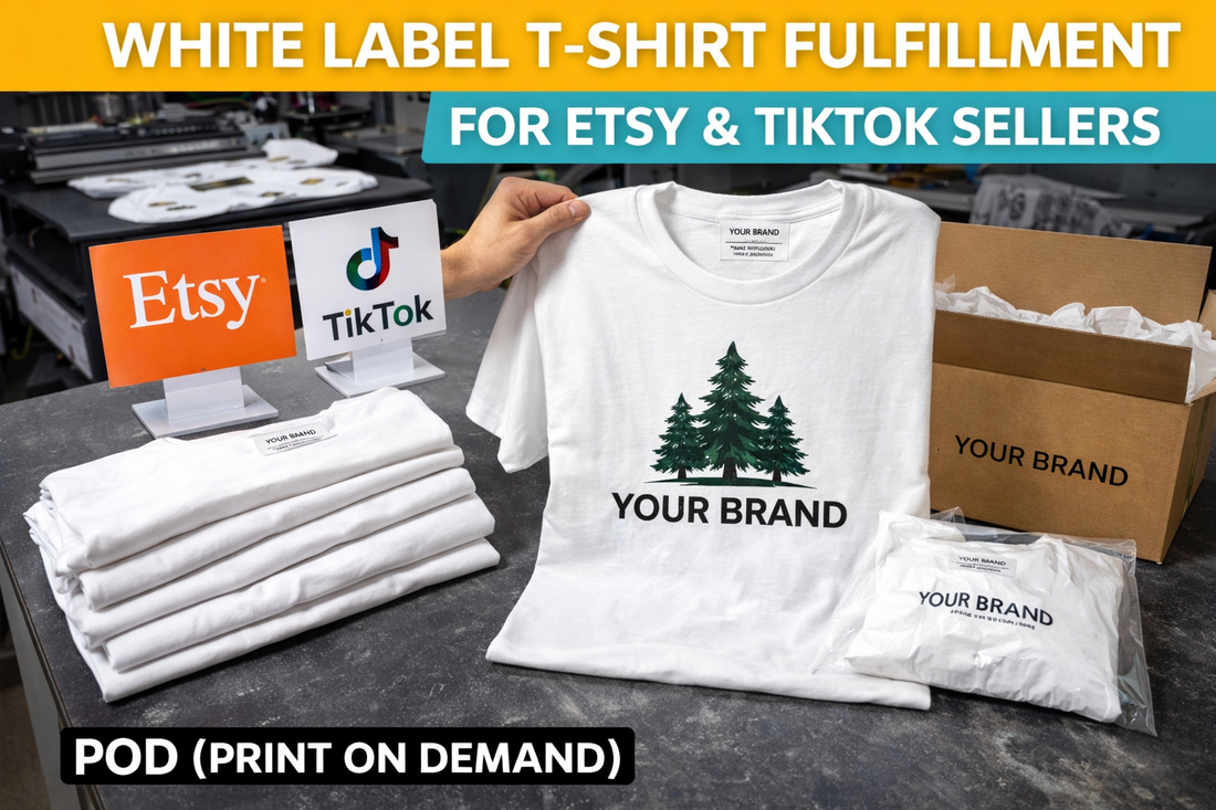 white label t shirt fulfillment for Etsy and TikTok sellers POD