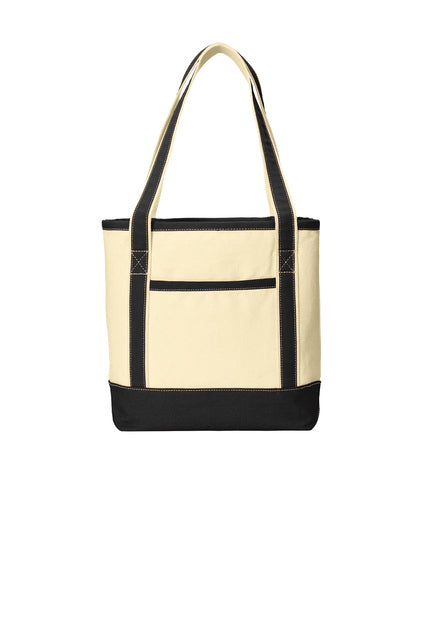 Custom embroidered tote bag with business logo