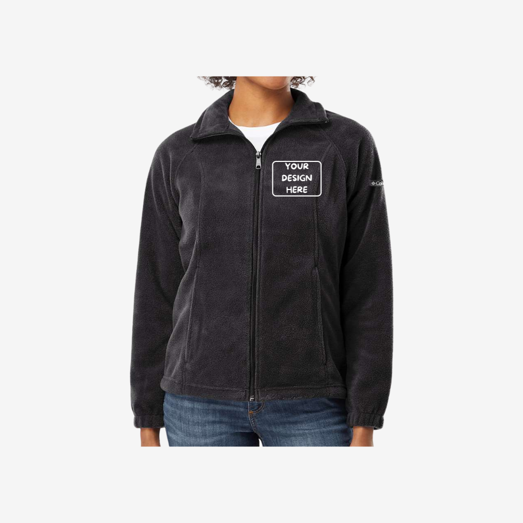 columbia womens benton springs fleece full zip jacket black custom embroidery corporate apparel