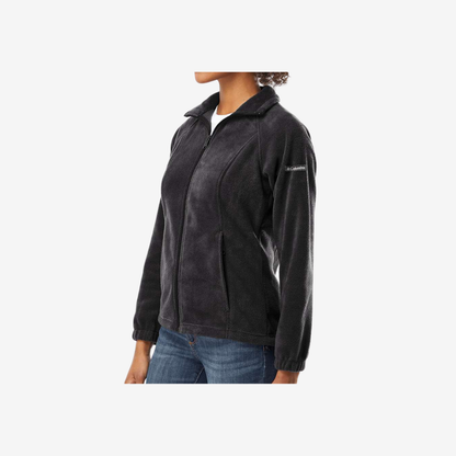 side view of black columbia womens benton springs fleece full zip jacket corporate apparel