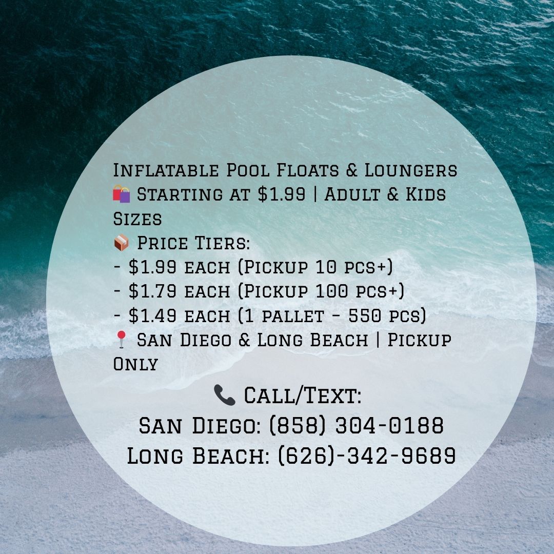 Inflatable Pool Floats & Loungers – Adult & Kids Sizes | Bulk Pricing San Diego & Long Beach