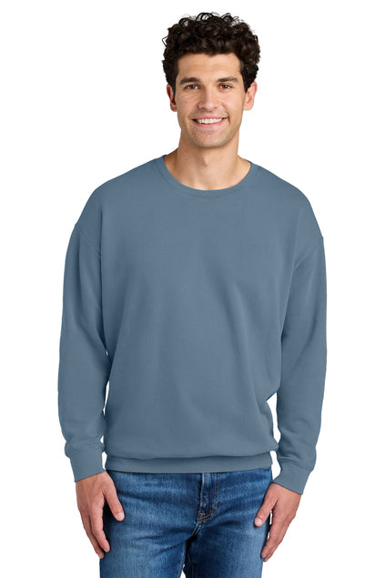 Comfort Colors Lightweight Crewneck Sweatshirt in Blue Jean – 100 pcs Full Color Custom Printing at Pro Goodie Promotion, Same-Day Printing