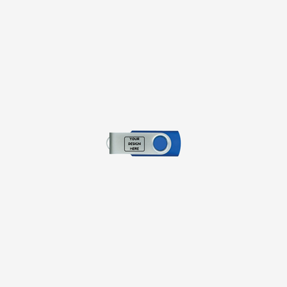 Steel Swiveling USB Flash Drive 8GB