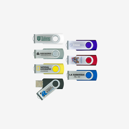 Steel Swiveling USB Flash Drive 8GB