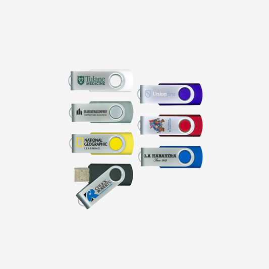 Steel Swiveling USB Flash Drive 8GB