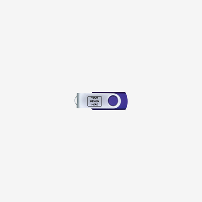 Steel Swiveling USB Flash Drive 8GB