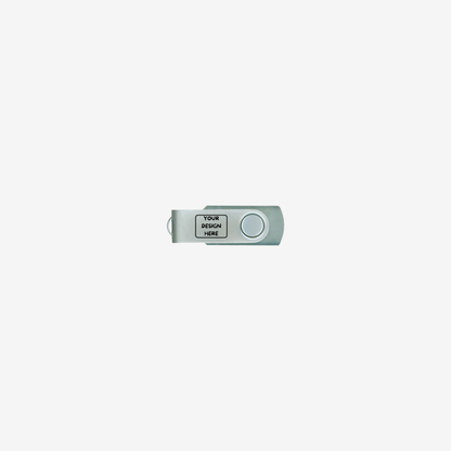 Steel Swiveling USB Flash Drive 8GB