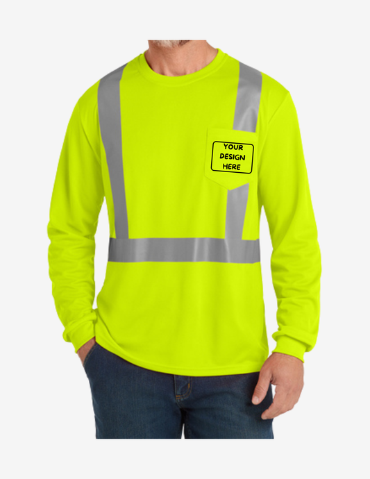 CornerStone Class 2 Mesh Long Sleeve Safety T-Shirt | Custom Embroidery | Pro Goodie Promotion San Diego