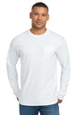 Comfort Colors Heavyweight Ring Spun Long Sleeve Pocket Tee in White – 100 pcs custom printing by Pro Goodie Promotion