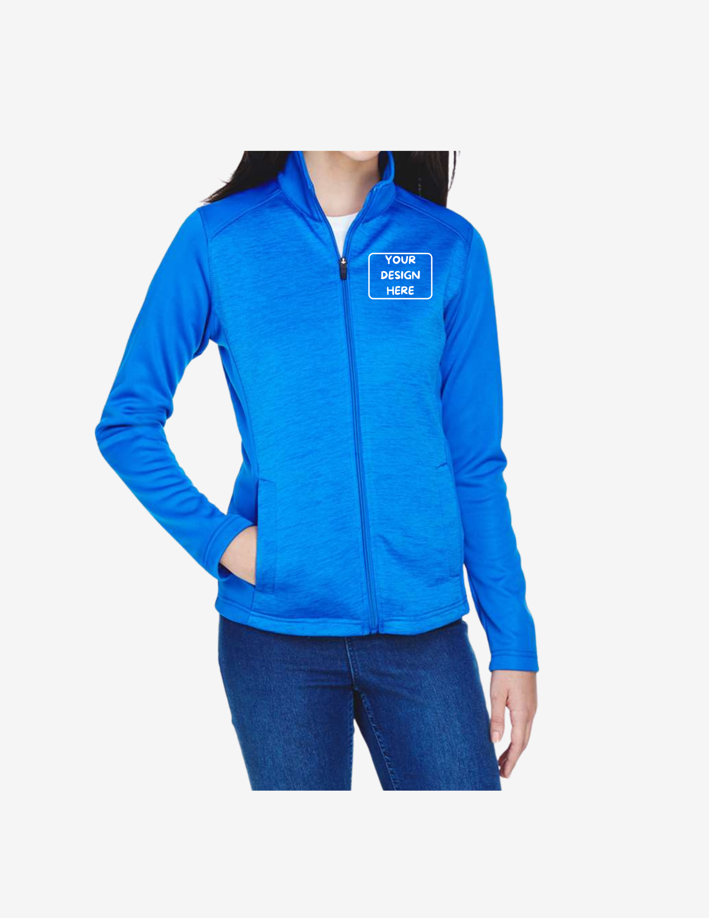 Devon & Jones Women's Newbury Colorblock Fleece Zip Up Jacket