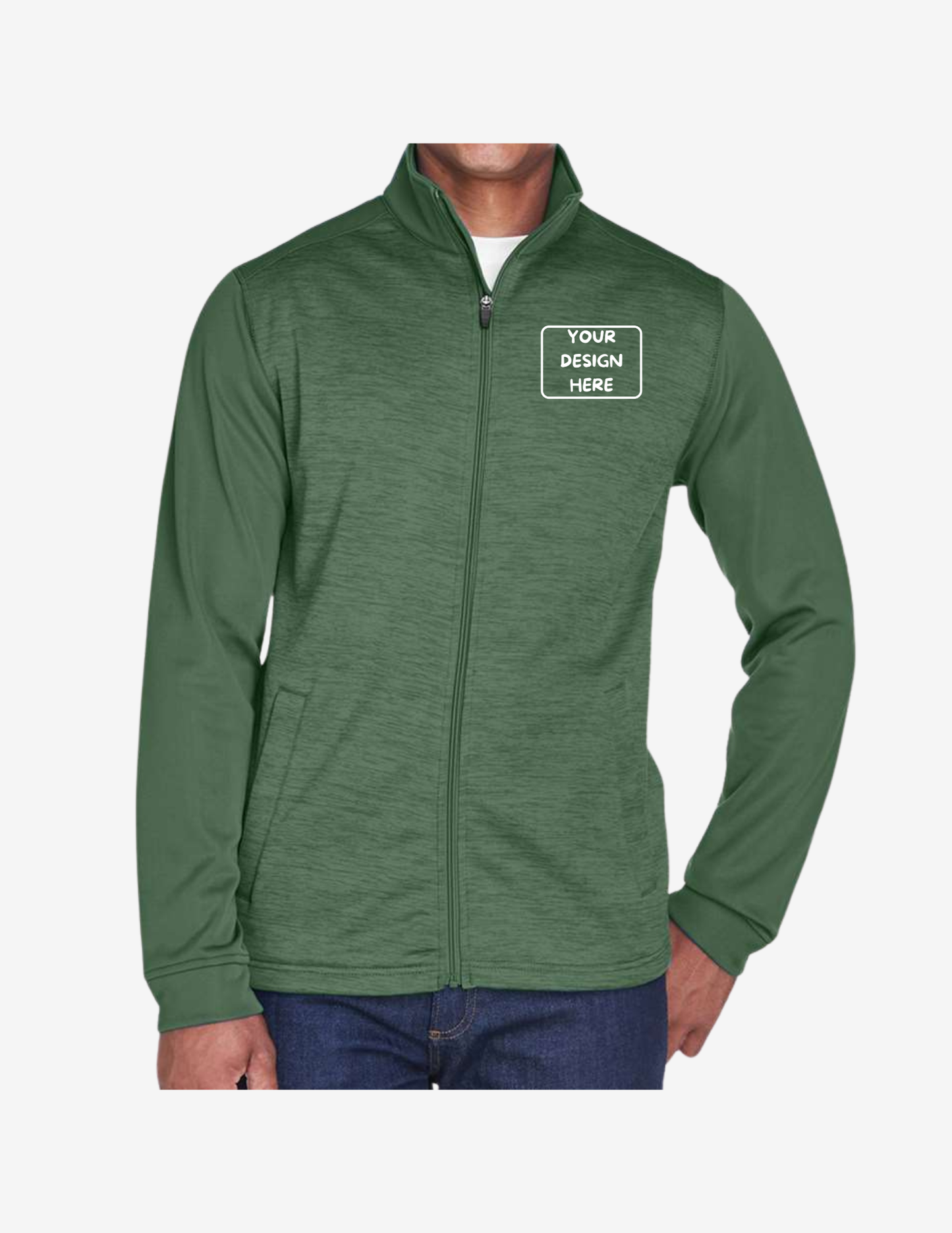 Devon & Jones Men's Newbury Colorblock Fleece Zip Up Jacket