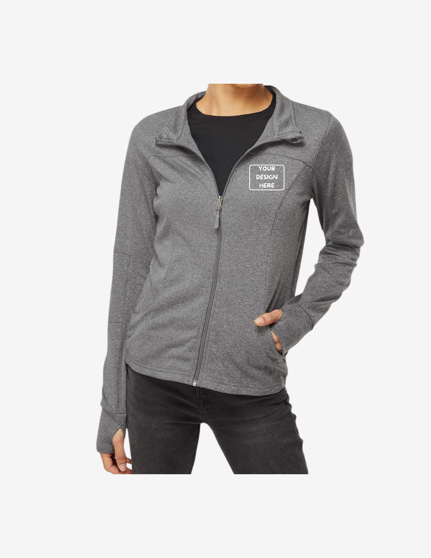 Independent Trading Co. Women’s Poly-Tech Full-Zip Track Jacket