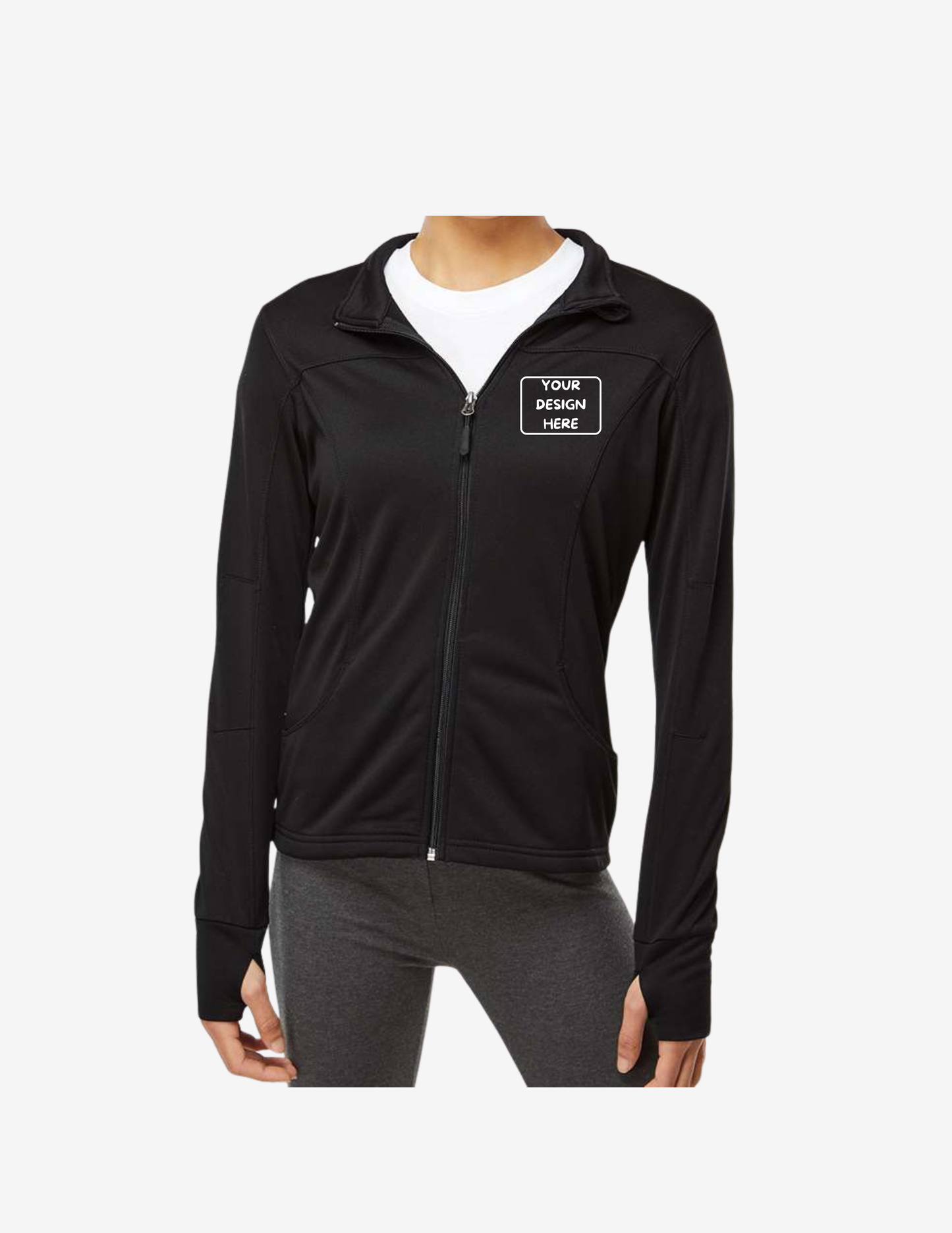 Independent Trading Co. Women’s Poly-Tech Full-Zip Track Jacket