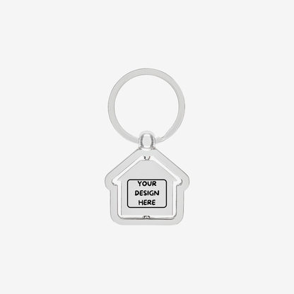 House Shaped Center Spinning Keyring