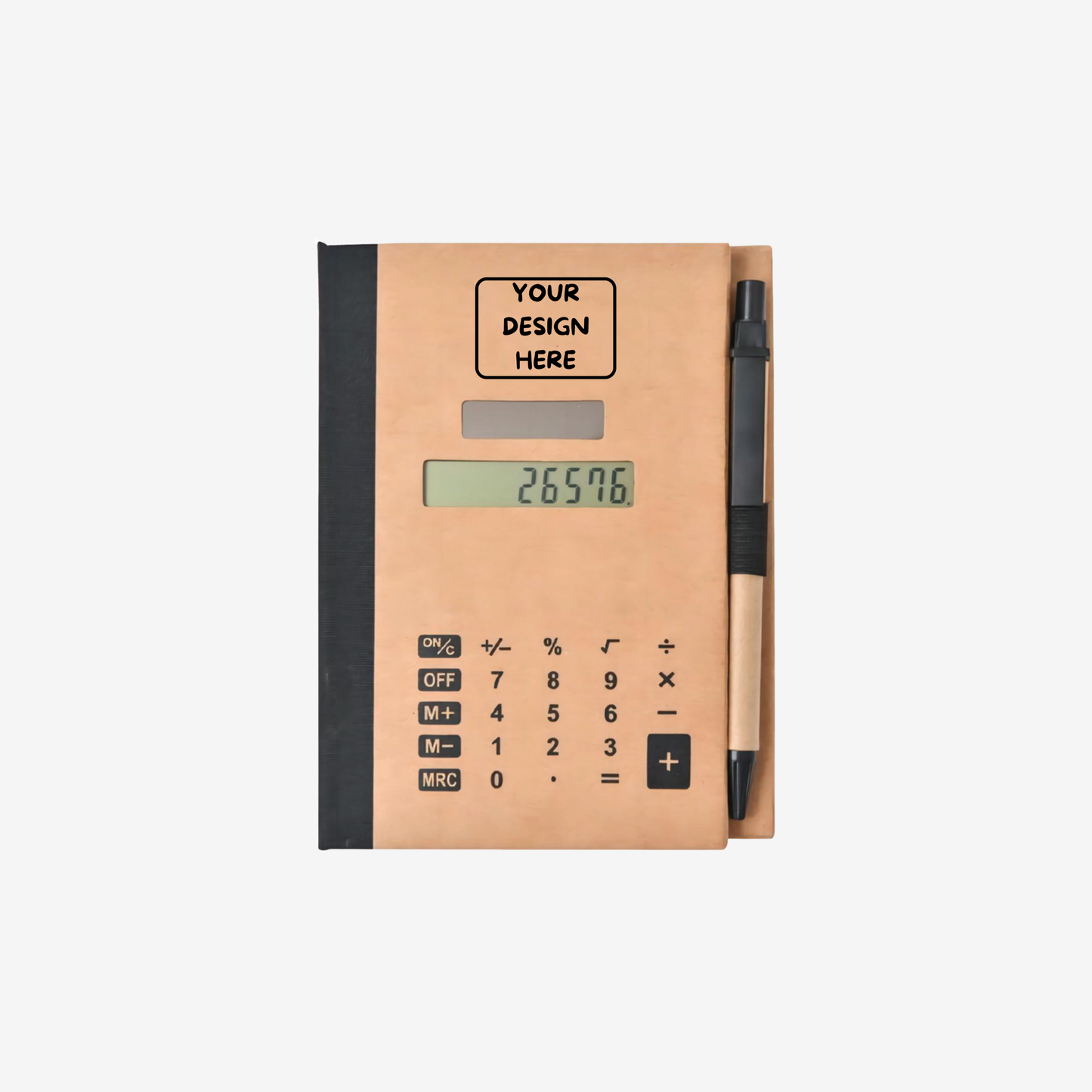 Recycled Cardboard Notebook w/ Calculator and Sticky Tabs