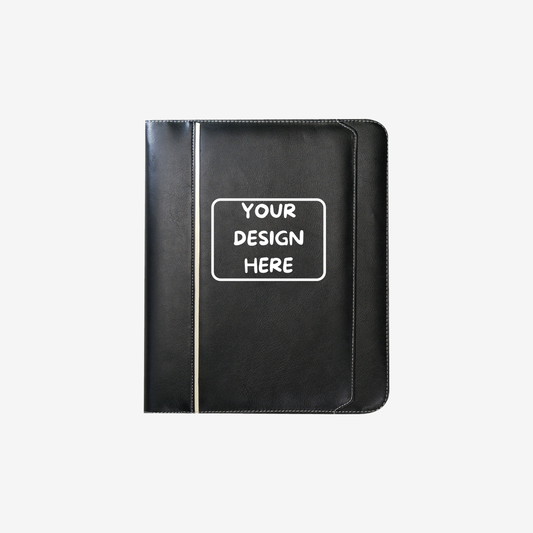 Leatherette Zippered Binder Padfolio