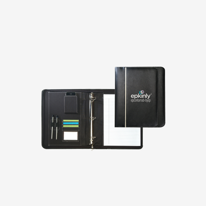 Leatherette Zippered Binder Padfolio