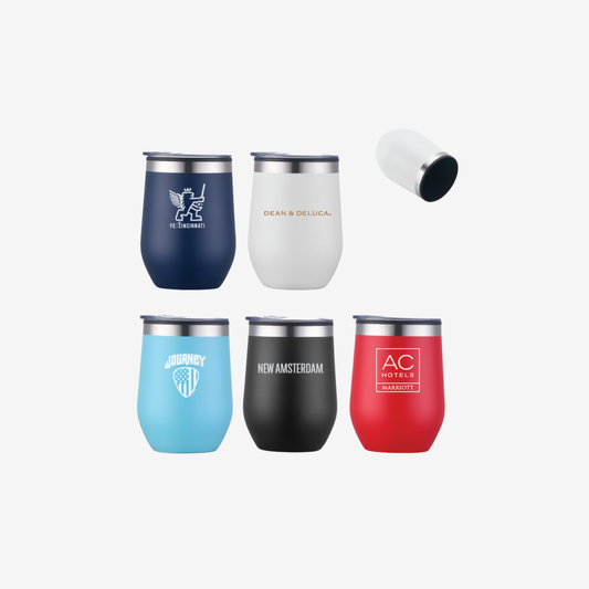 Margaux 12 oz. Double Walled Stainless Steel Stemless Wine Glass