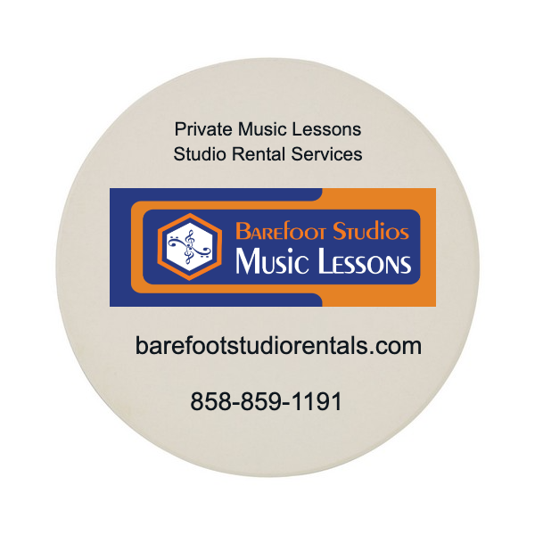 Barefoot Studios & Music Lessons - Custom Coaster