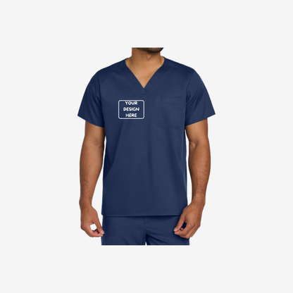 Wink Unisex Chest Pocket V-Neck Scrub Top