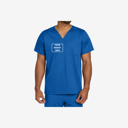 Wink Unisex Chest Pocket V-Neck Scrub Top