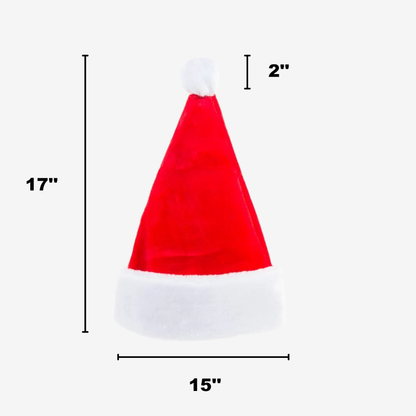 Premium Embroidered Santa Hat – Fast Turnaround Holiday Hat for Christmas, Personalized, High-Quality Festive Wear