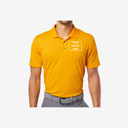 adidas mens performance polo collegiate gold custom team polo apparel