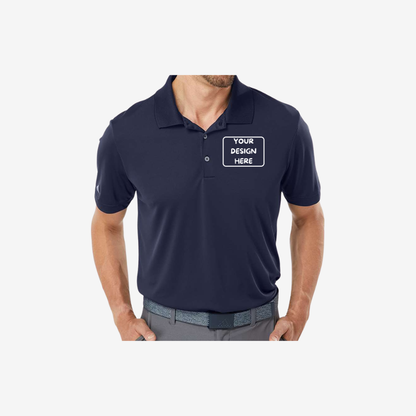 adidas mens performance polo navy custom embroidery and printing corporate polo