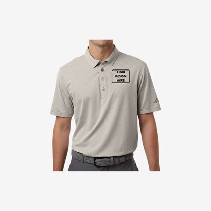 Adidas Ultimate365 jacquard polo putty beige white custom embroidered premium golf uniform polo shirt
