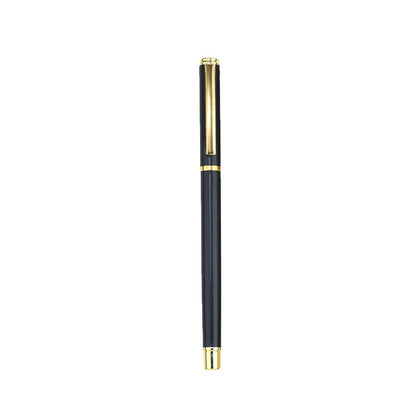 Black Apex 1902 custom metal ballpoint pen personalized with a business logo