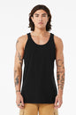BELLA+CANVAS Unisex Solid Black Heather CVC Tank – Soft, breathable, custom printed with same-day printing & same-day pickup in San Diego