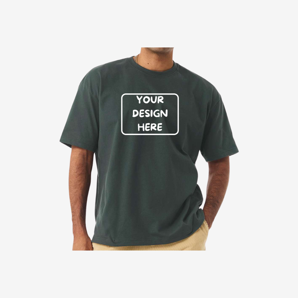 Bella Canvas unisex 7.5 oz heavyweight tee hunter green custom premium streetwear tee