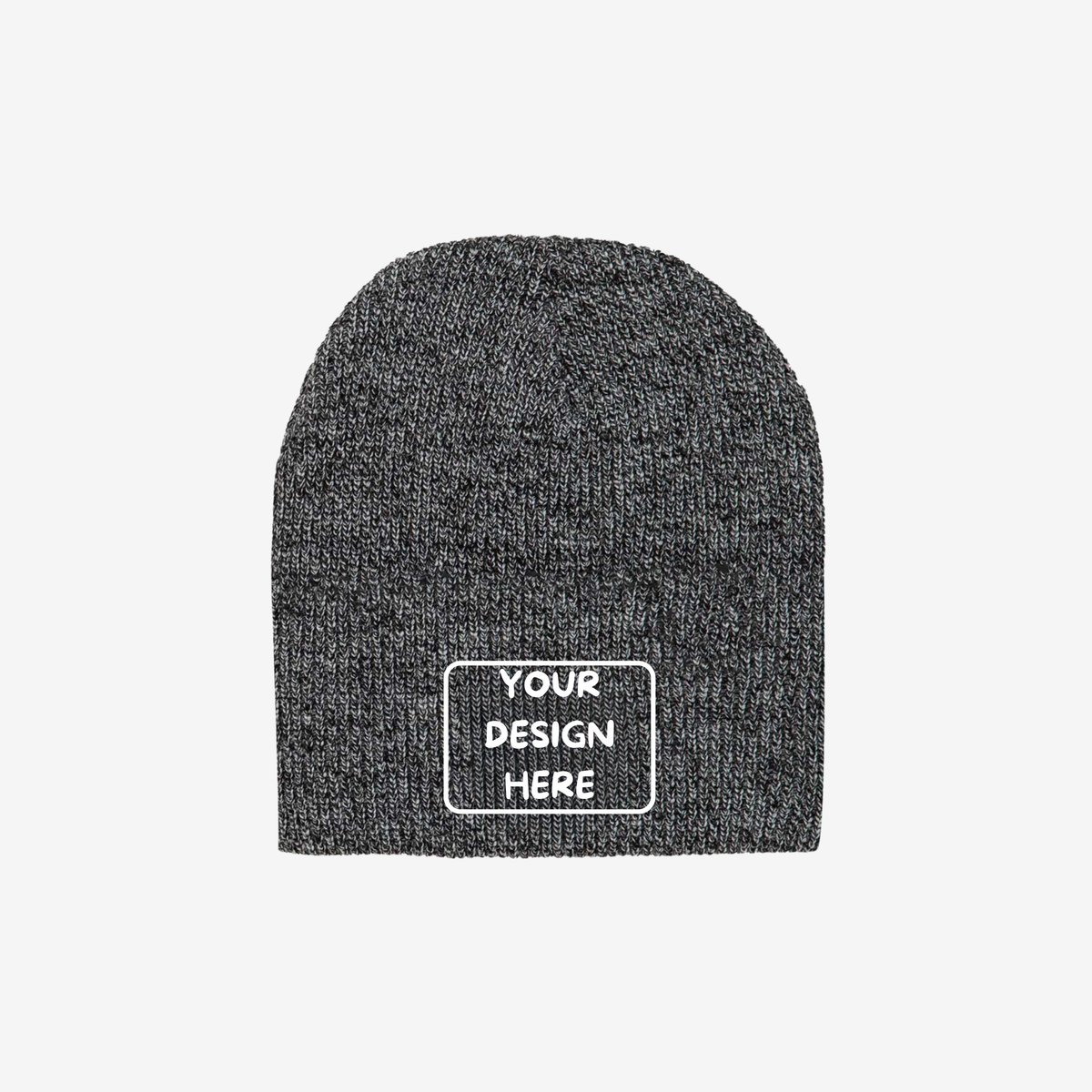 Black and White Berne Apparel H149 Heritage Knit Beanie with acrylic rib-knit fabric