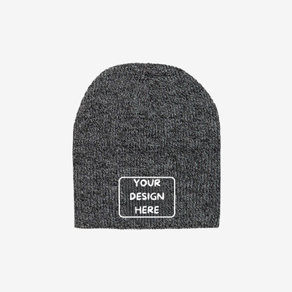 Black and White Berne Apparel H149 Heritage Knit Beanie with acrylic rib-knit fabric